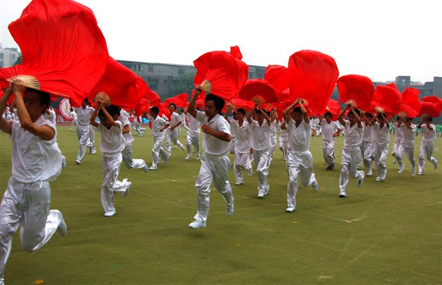 十五周年校庆图片：团体操