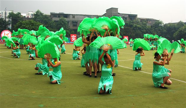 十五周年校庆图片：团体操