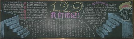 纪念“一二·九”主题黑板报（高2008级十班）