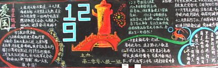 纪念“一二·九”黑板报专刊(高2008级1班)
