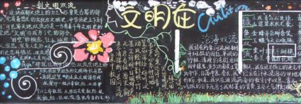 棠中9月“文明双流”主题黑板报评比(2) 