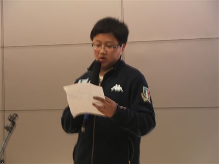 协会组织人员韩鹏飞宣布进入决赛名单