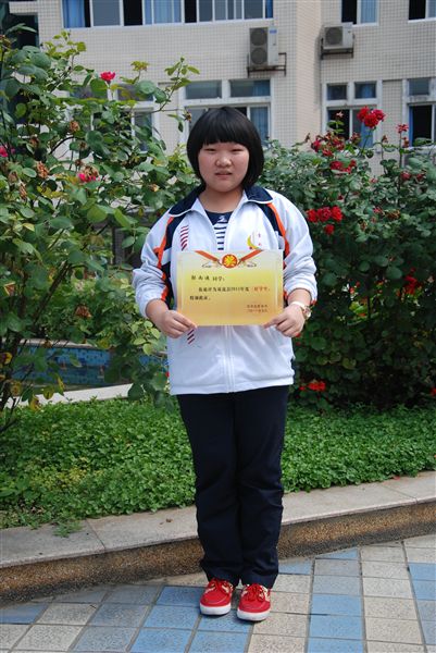 郭雨迪高一6班：永远要赢在起跑线上。