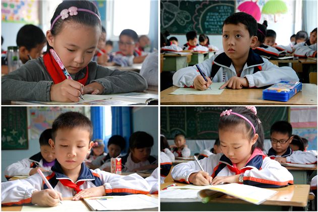 棠外附小举行第七届英语书法比赛