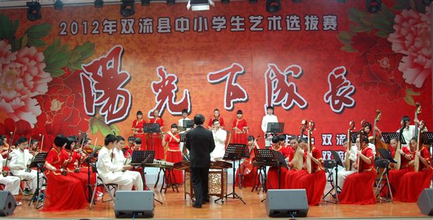 棠外飞鹰艺术团参加双流县2012年中学生艺术选拔赛获佳绩