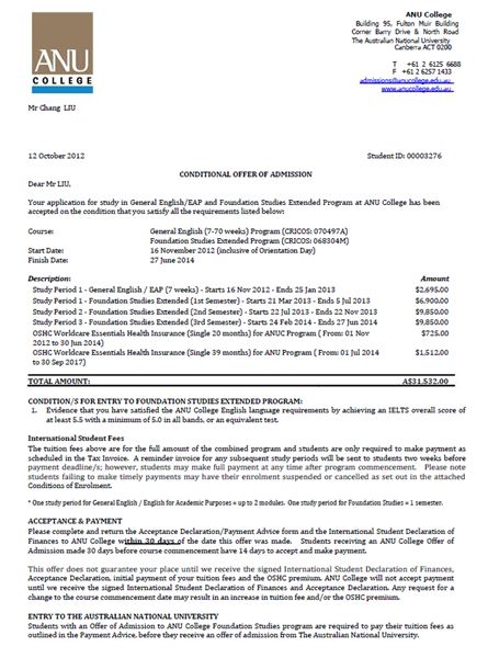喜报:热烈祝贺棠外2010级PGA国际班刘畅同学被澳大利亚国立大学录取