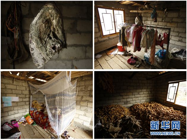 这是当日拍摄的一名苗寨小学生的家