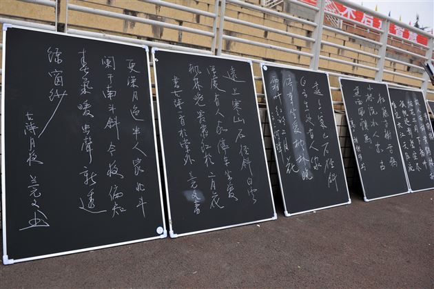 墨香·人生——棠外举办2014年校园艺术节师生书法比赛