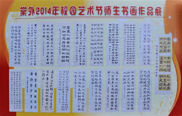 墨香·人生——棠外举办2014年校园艺术节师生书法比赛
