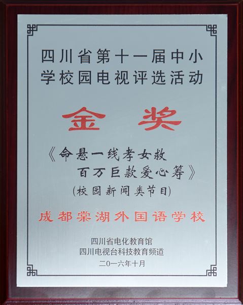 棠外参加“四川省第十一届校园电视评比”收获四金