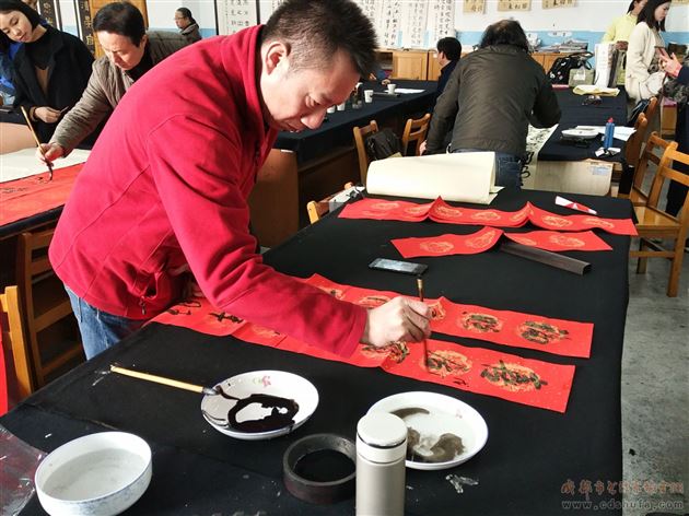 成都市书法家协会莅临棠外指导工作