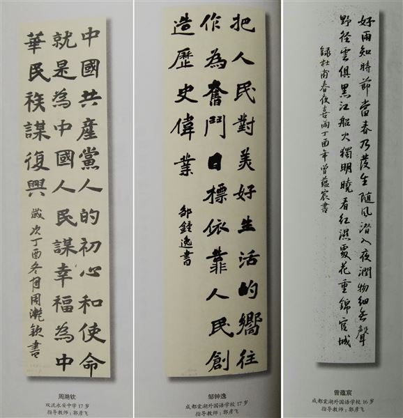 喜报：我校学生在“发展天府文化·传承书法艺术”成都市2017年青少年书法大赛中获佳绩