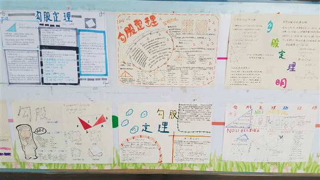 条条大路通罗马种种证法显神通——初二数学备课组开展勾股定理证明手抄报展评活动