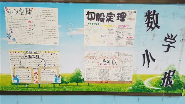 条条大路通罗马种种证法显神通——初二数学备课组开展勾股定理证明手抄报展评活动