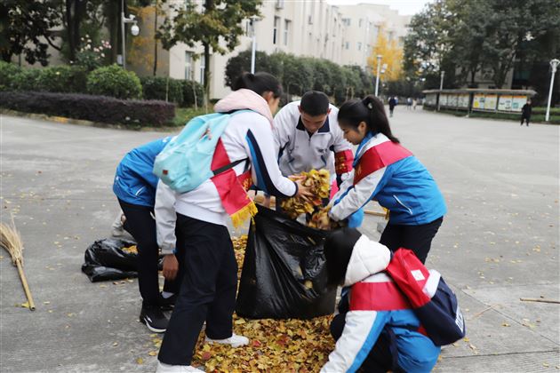 君子不惧用热诚之心抵御寒冬——高二3班开展校内社会实践活动