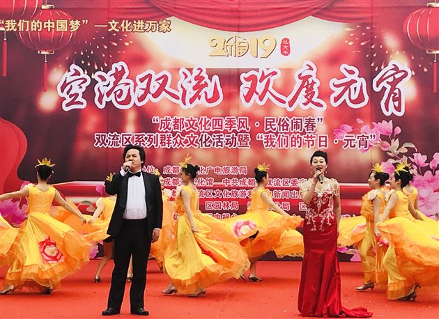 观一抹靓丽身影 赏一曲动听旋律——我校教师杜静受邀参加双流区2019元宵晚会