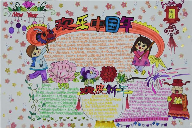 深深爱国情 浓浓中国年——我校初中部2019年寒假学生手抄报展评