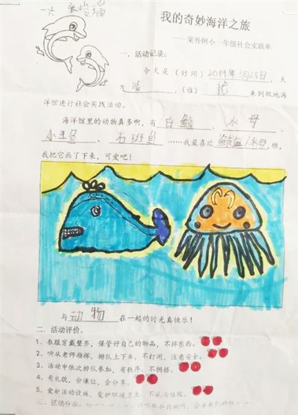 海洋世界 畅游到底——记我校附小一年级社会实践