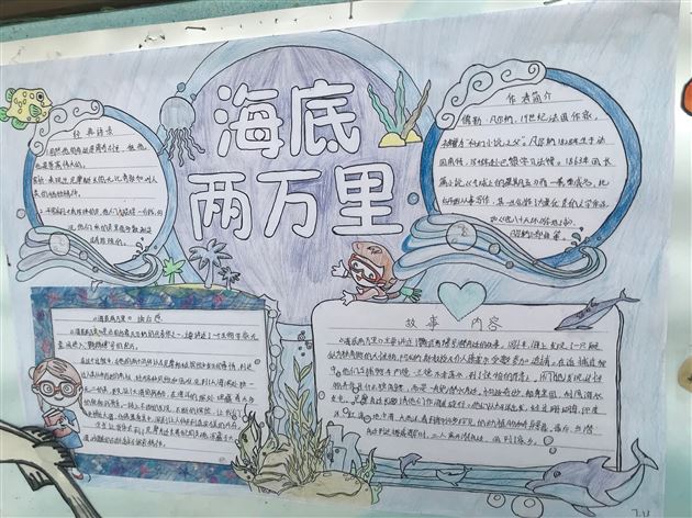 悦读经典 读善其身——记初2018级名著阅读《海底两万里》文化墙展示活动