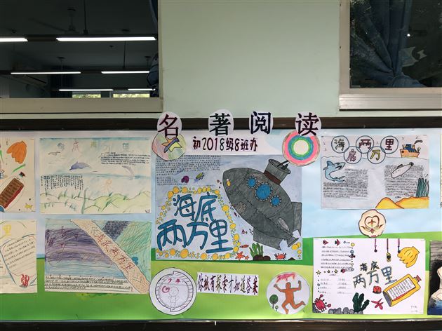 悦读经典 读善其身——记初2018级名著阅读《海底两万里》文化墙展示活动