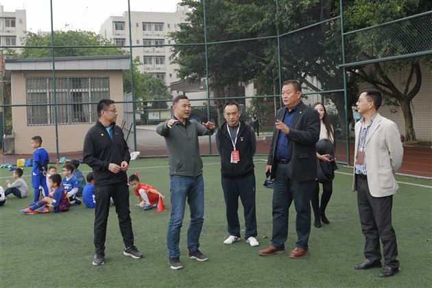 北京市足协一行来访我校考察足球青训工作