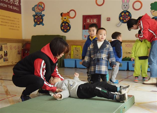 棠外实验幼儿园开展幼儿体操测评工作