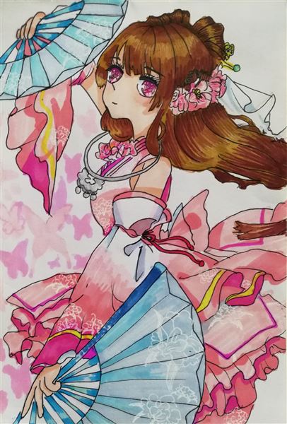 棠外第六届校园艺术节书画作品——漫画系列