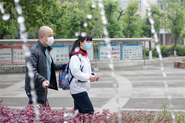 棠外初三开学复课第一天