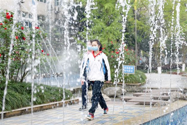 棠外初三开学复课第一天