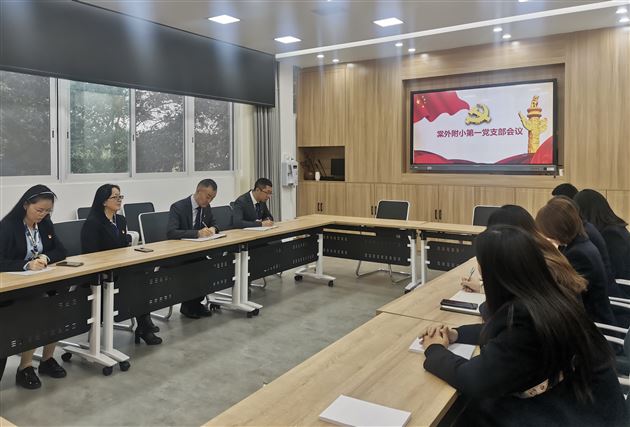 棠外附小第一党支部召开全体党员会议