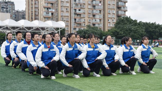 棠外高中2021-2022学年度队列及跑操比赛顺利举行
