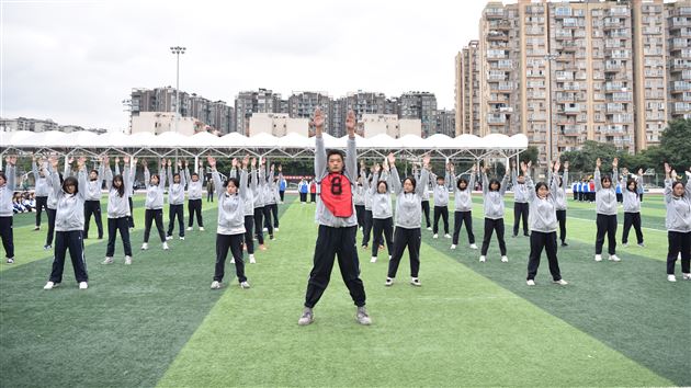 棠外高中2021-2022学年度队列及跑操比赛顺利举行