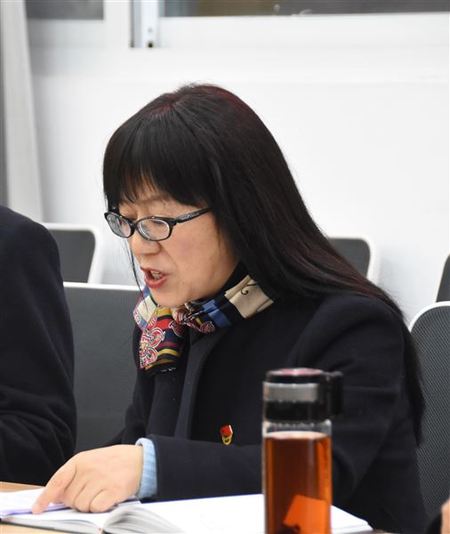 党委委员、小学党总支书记苏萍在小学党建督导工作会上发言