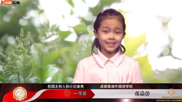 刘煦韬同学获四川省一等奖