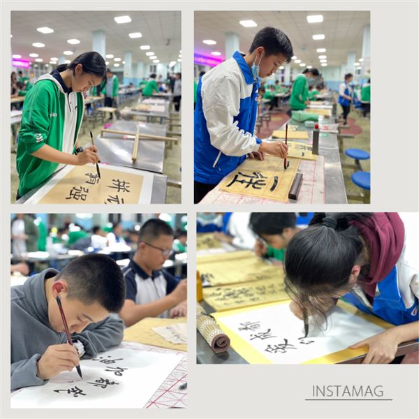 棠外初中举行“迎大运、爱成都、爱校园”主题书法、绘画比赛