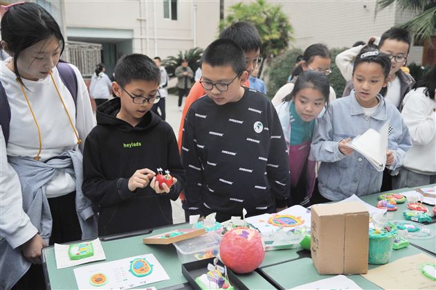 棠外初2022级开展“玩转细胞”模型制作大赛 