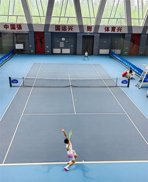 马颢为单打现场