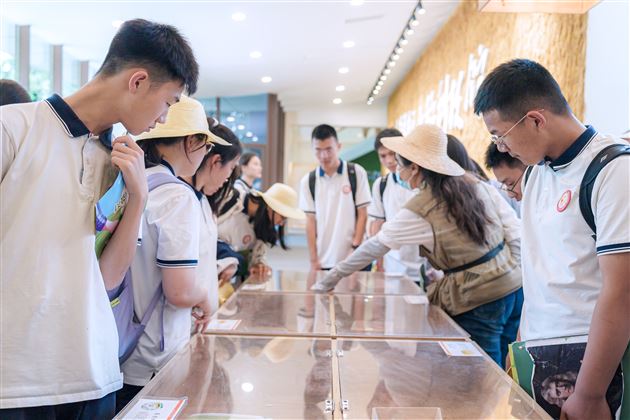 同学们自由参观