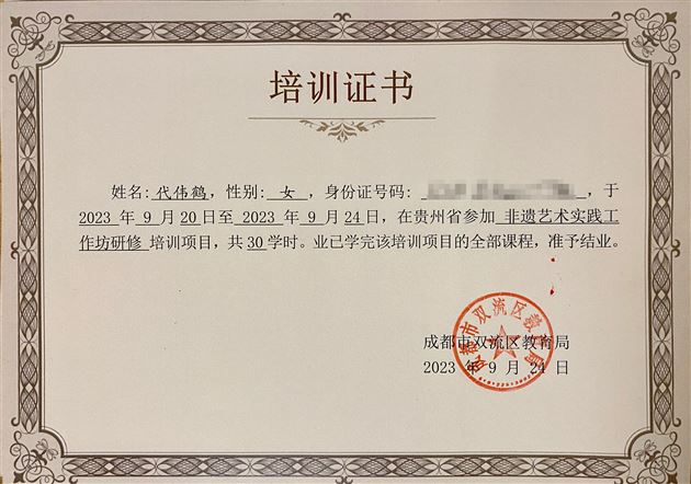 棠外美术教师代伟鹤赴贵州参研双流区AEPP美育领航研修