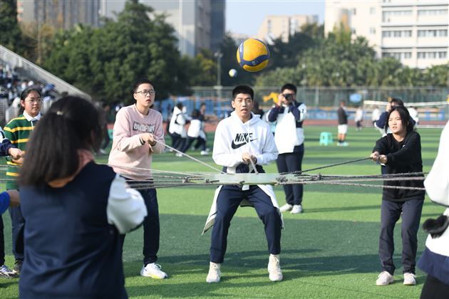 棠外高中开展第十届冬季趣味集体项目运动会