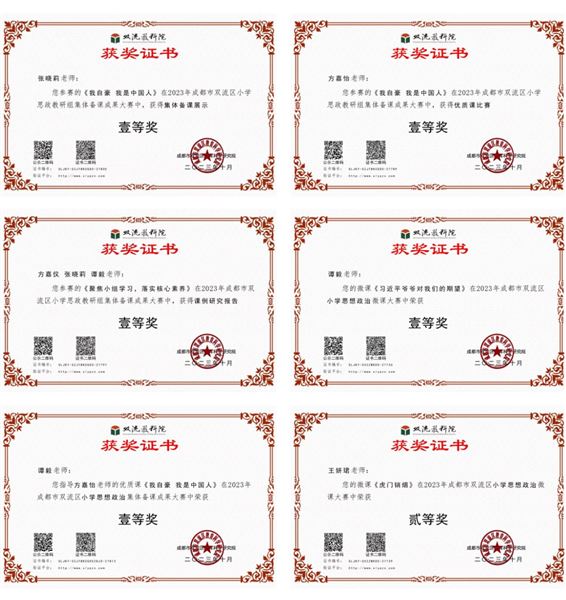 双流区获奖情况