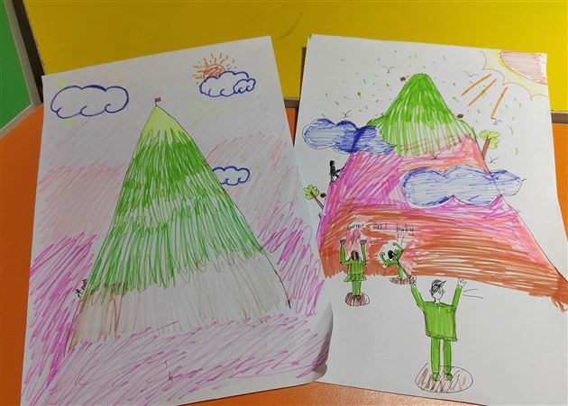 跨越压力的高山——棠外初中开展初2022级心理绘画减压团体辅导活动 