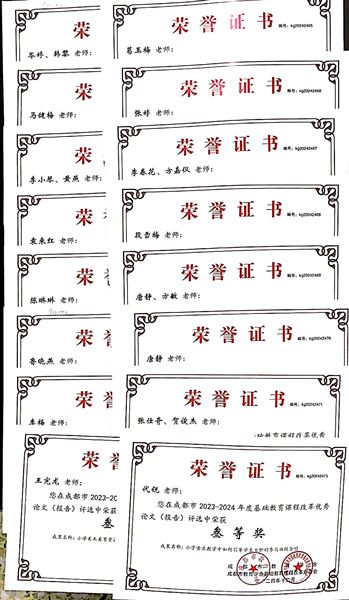 棠外附小40篇论文在成都市基础教育改革论文评选中获奖