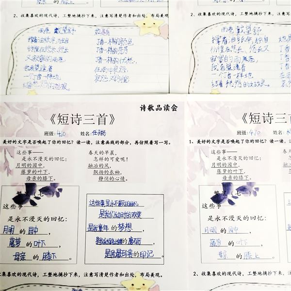 轻叩诗歌大门  漫溯诗意芳痕 ——记棠外附小四年级语文综合实践活动