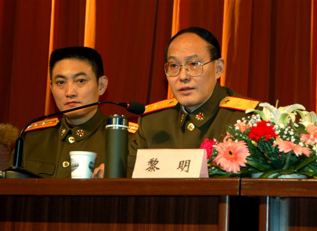 “成都军区国防生源基地”授牌仪式会场（五）四川军区政治部黎明将军讲话