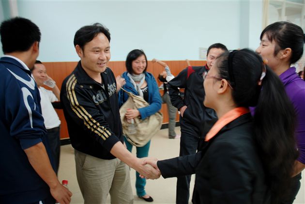 教育部学生健美操、艺术体操协会主席邱建刚到棠外考察指导(一)