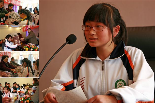 棠中人携手建家园，县红会送暖到零班（三）