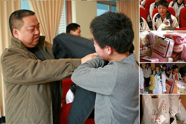 棠中人携手建家园，县红会送暖到零班（五）