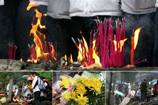 棠湖中学零班学生回北川祭奠5·12遇难亲人（二）