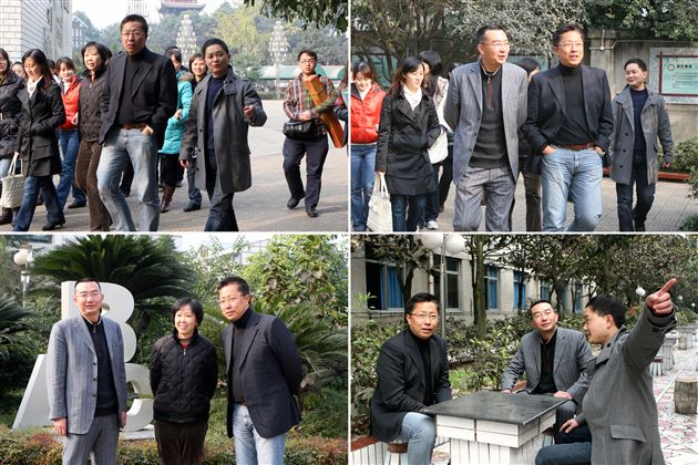 李阳先生在我校刘校长、熊主任以及英语组老师的陪同下参观学校